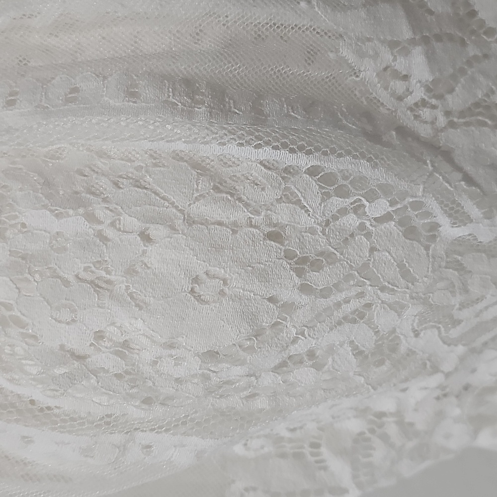 Charming White Tiered Ruffled Maxi Gown with Flutter Sleeves - Picture 4 of 5